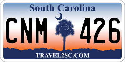 SC license plate CNM426