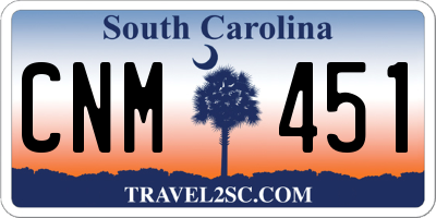 SC license plate CNM451
