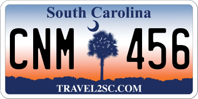 SC license plate CNM456