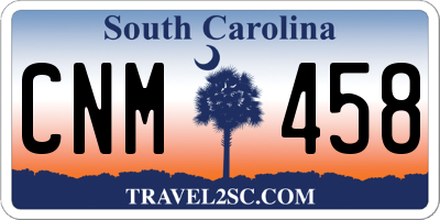 SC license plate CNM458