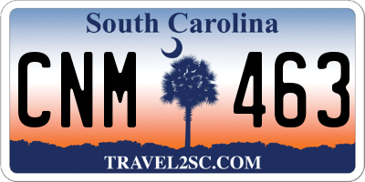 SC license plate CNM463
