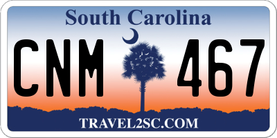 SC license plate CNM467