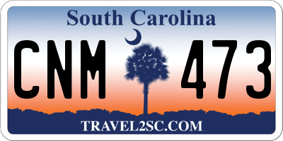 SC license plate CNM473