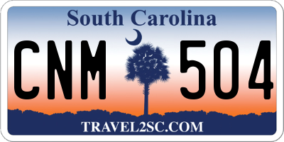 SC license plate CNM504