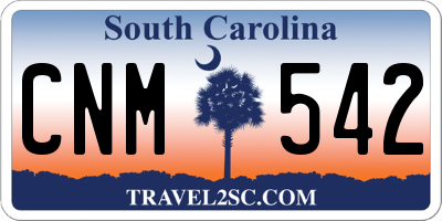 SC license plate CNM542