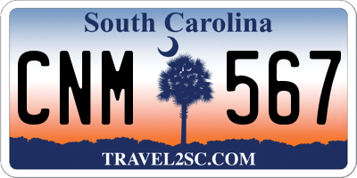 SC license plate CNM567