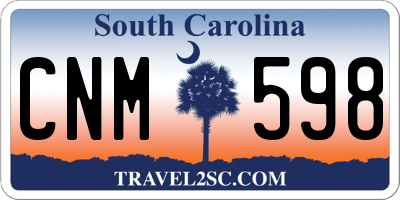 SC license plate CNM598