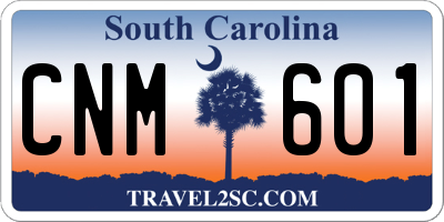 SC license plate CNM601