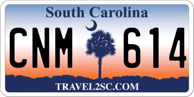 SC license plate CNM614