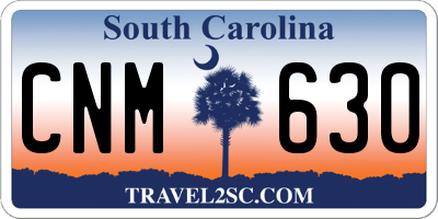 SC license plate CNM630