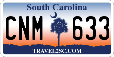 SC license plate CNM633
