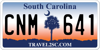 SC license plate CNM641