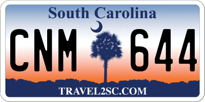 SC license plate CNM644