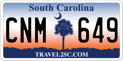 SC license plate CNM649