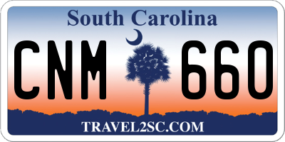 SC license plate CNM660