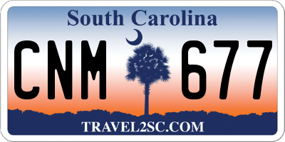 SC license plate CNM677