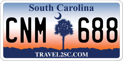 SC license plate CNM688