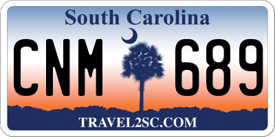 SC license plate CNM689