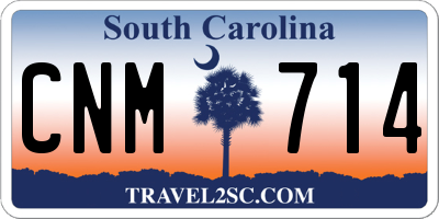 SC license plate CNM714