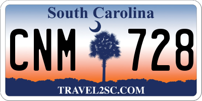SC license plate CNM728