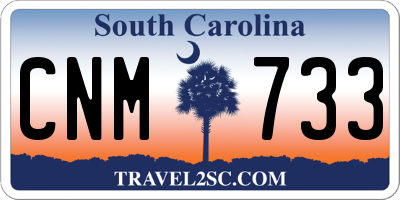 SC license plate CNM733