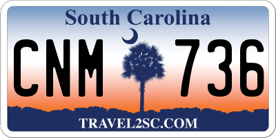 SC license plate CNM736