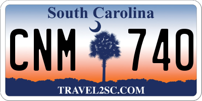 SC license plate CNM740