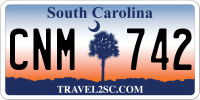 SC license plate CNM742