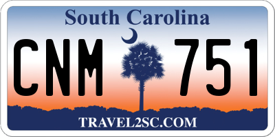 SC license plate CNM751