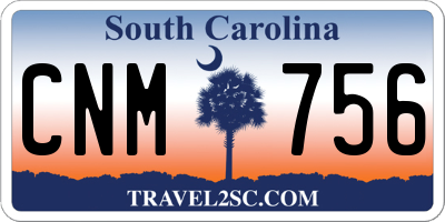 SC license plate CNM756