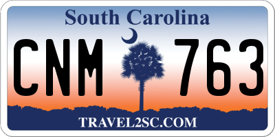 SC license plate CNM763