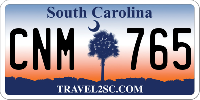 SC license plate CNM765