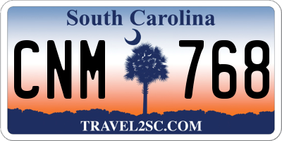 SC license plate CNM768