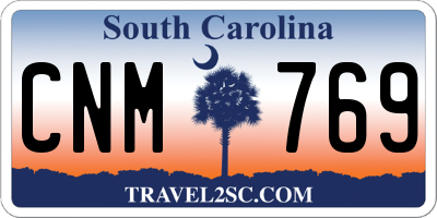 SC license plate CNM769