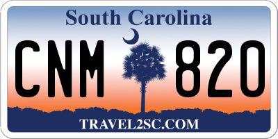 SC license plate CNM820