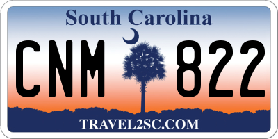SC license plate CNM822