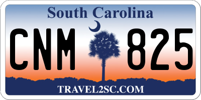 SC license plate CNM825
