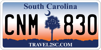 SC license plate CNM830