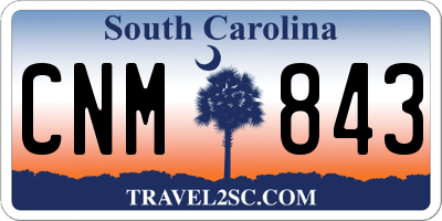 SC license plate CNM843