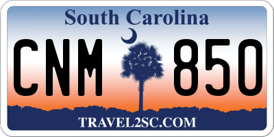 SC license plate CNM850
