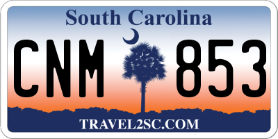 SC license plate CNM853