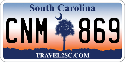 SC license plate CNM869
