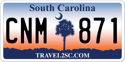 SC license plate CNM871
