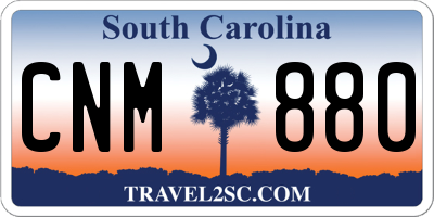 SC license plate CNM880