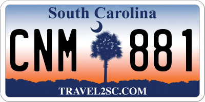 SC license plate CNM881
