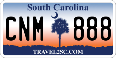SC license plate CNM888
