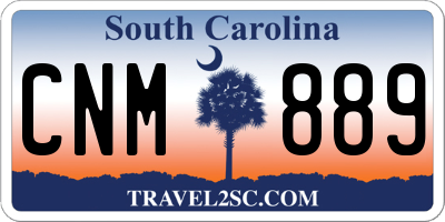 SC license plate CNM889