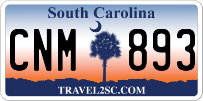 SC license plate CNM893