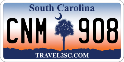 SC license plate CNM908
