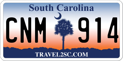 SC license plate CNM914